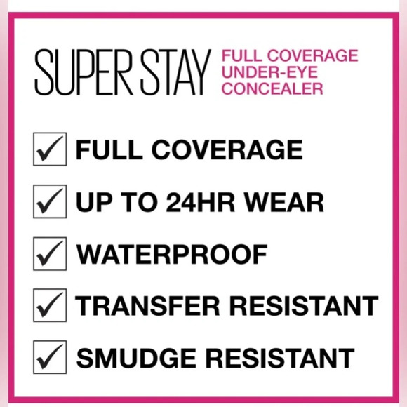 MAYBELLINE Superstay Full Coverage Under Eye Concealer 45 Tan NIB - Picture 11 of 14